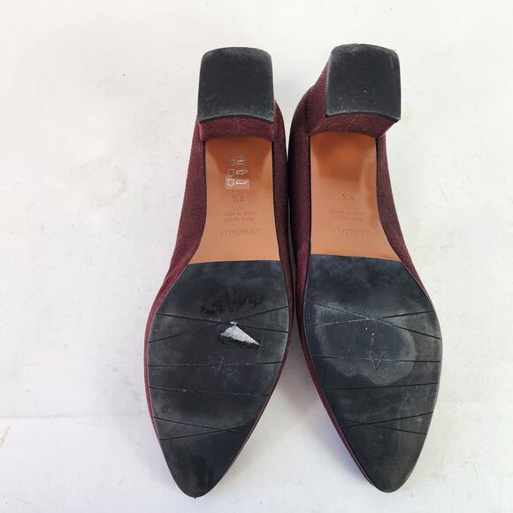 Aquatalia Pasha Pump Burgundy Classic Block Heels 8.5 - Picture 8 of 9